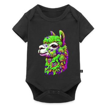 Alpaca - Baby Premium short-sleeve bodysuit - black - Front