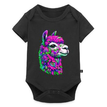 Alpaca - Baby Premium short-sleeve bodysuit - black - Front