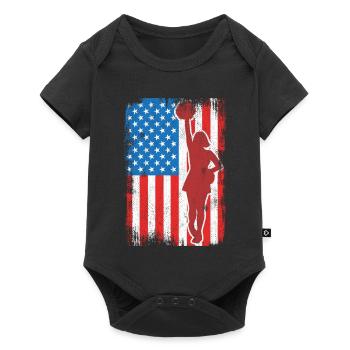 Pom-pom girl patriotique des États-Unis - Body à manches courtes Premium Bébé - noir - Devant