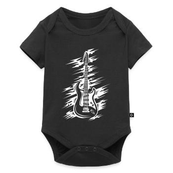 E-Gitarre mit scratch Effekt - Musiker und Bands - Baby Premium Kurzarmbody - Schwarz - Vorne
