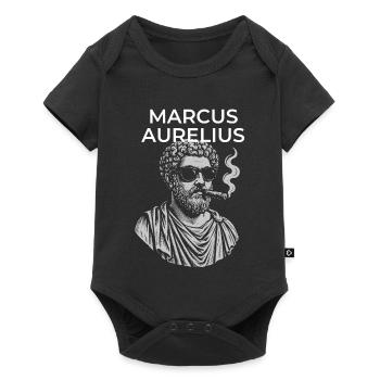 Marc-Aurèle Portrait de philosophe classique - Body à manches courtes Premium Bébé - noir - Devant