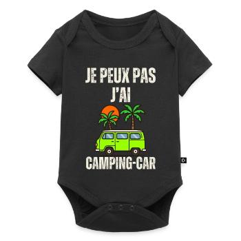 Camping Car Palm Soleil - Body à manches courtes Premium Bébé - noir - Devant