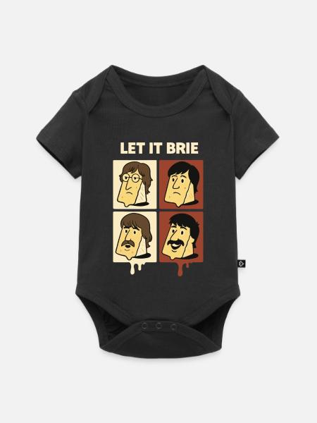 Let It Brie Cheese Quartett - Baby Premium Kurzarmbody - Schwarz