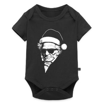 Santa Schopenhauer Noir Portrait with Sunglasses - Baby Premium short-sleeve bodysuit - black - Front