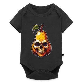 Pears Skull Comic Style - Baby Premium short-sleeve bodysuit - black - Front