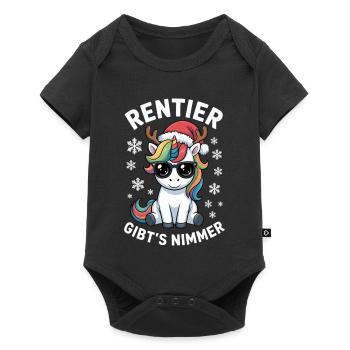 Renne licorne n’existe pas Vilain Noël - Body à manches courtes Premium Bébé - noir - Devant