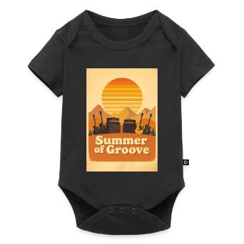 Groovy Seventies Sunset with Festival Energy - Baby Premium short-sleeve bodysuit - black - Front