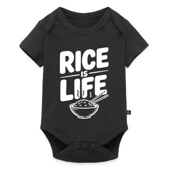 Le riz, c’est la vie - Body à manches courtes Premium Bébé - noir - Devant
