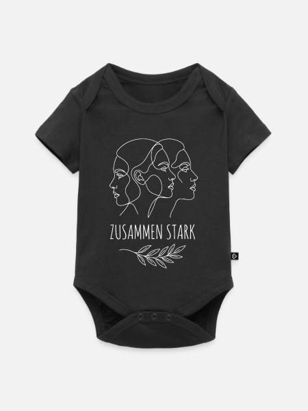Zusammen Stark Frauen Line Art - Baby Premium Kurzarmbody - Schwarz
