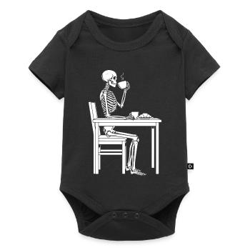 Pause café Skeleton - Body à manches courtes Premium Bébé - noir - Devant
