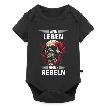 Mein Leben - Meine Regeln - Baby Premium Kurzarmbody - Schwarz - Vorne