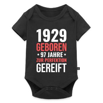 1929 Born – 97 years matured to perfection - Baby Premium short-sleeve bodysuit - black - Front