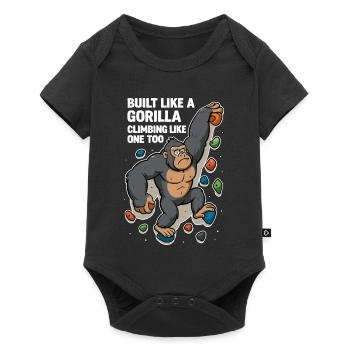 Bloc drôle – Chemise d’escalade de Gorille Cartoon - Body à manches courtes Premium Bébé - noir - Devant