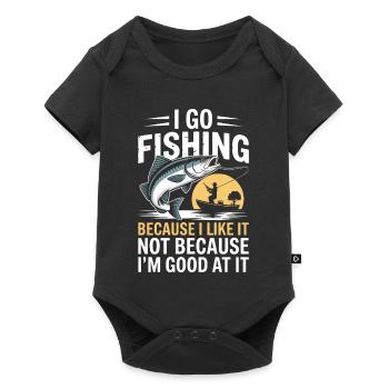 I Go Fishing: Because I Like It - Baby Premium short-sleeve bodysuit - black - Front