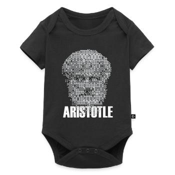 Pixel Aristotle Head Mosaic - Baby Premium short-sleeve bodysuit - black - Front