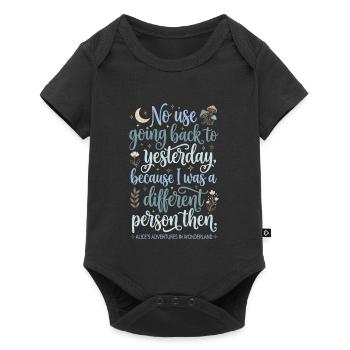 Inspirierendes Zitat – "Yesterday" (Gestern) - Baby Premium short-sleeve bodysuit - black - Front