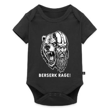 Viking Berserk Rage Bear Warrior Norse Mascot - Baby Premium short-sleeve bodysuit - black - Front