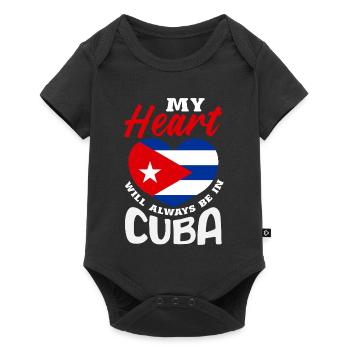 Cuba Pride & Home - Design du drapeau de Cuba - Body à manches courtes Premium Bébé - noir - Devant
