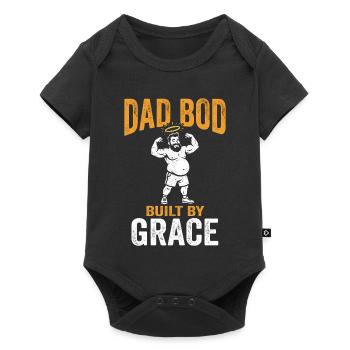 Dad Bod Built By Grace Jesus Christlicher Papa - Baby Premium short-sleeve bodysuit - black - Front