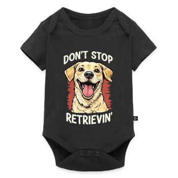 Funny Vintage Retriever Dog Gift - Baby Premium short-sleeve bodysuit - black - Front