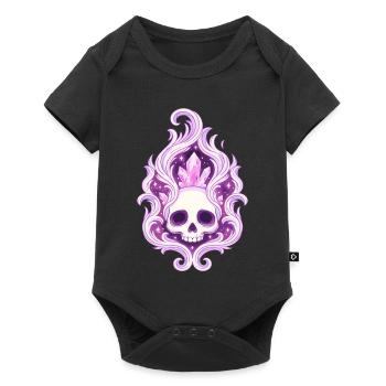 Sort de Flamme du Crâne de Cristal - Body à manches courtes Premium Bébé - noir - Devant