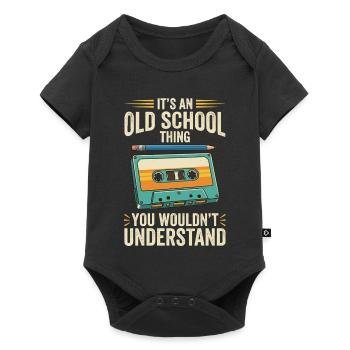 Old School Cassette Design – Mixtape rétro - Body à manches courtes Premium Bébé - noir - Devant