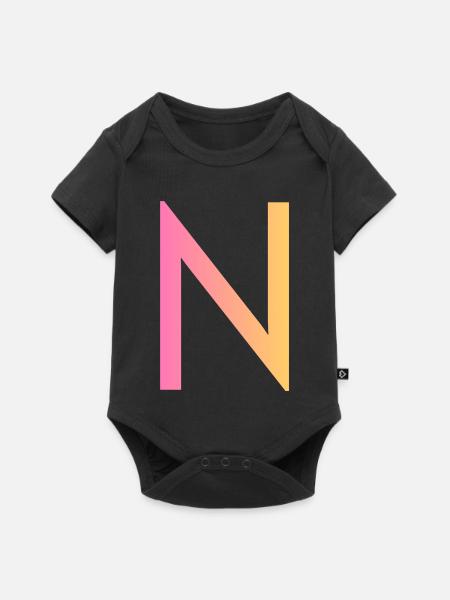 N - Baby Premium Kurzarmbody - Schwarz