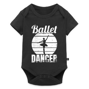 Drôle de danseuse de ballet - Body à manches courtes Premium Bébé - noir - Devant
