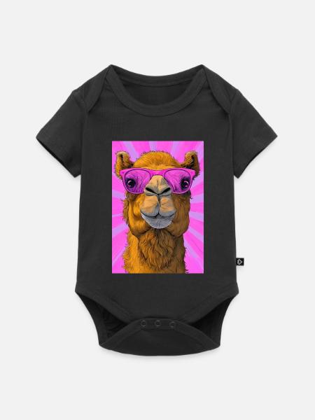 Kamel - Baby Premium Kurzarmbody - Schwarz