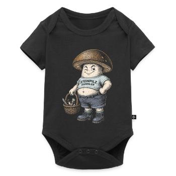Steinpilze - Baby Premium Kurzarmbody - Schwarz - Vorne