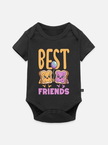Erdnussbutter & Marmelade Partnerlook Design - Baby Premium Kurzarmbody - Schwarz
