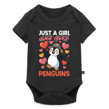 Pingouin mignon - Cadeau pour l’amoureux des manchots - Body à manches courtes Premium Bébé - noir - Devant