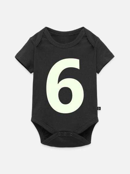 6- - Baby Premium Kurzarmbody - Schwarz