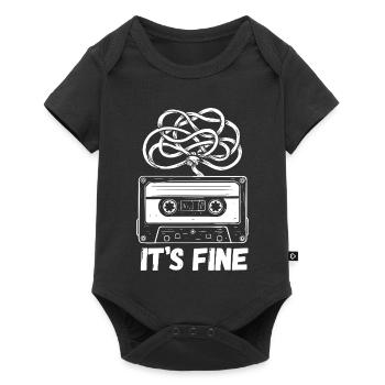 Its Fine Saying Cassette Retro Audio Vintage Music - Baby Premium short-sleeve bodysuit - black - Front