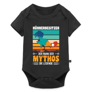 Hühnerflüsterer Huhn Hühnerhalter Hühner - Baby Premium Kurzarmbody - Schwarz - Vorne