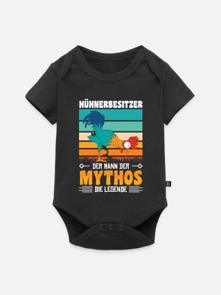 Hühnerflüsterer Huhn Hühnerhalter Hühner - Baby Premium Kurzarmbody - Schwarz