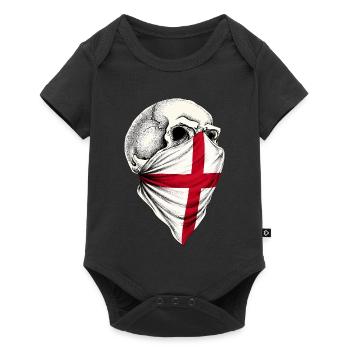 Crâne du drapeau anglais - Body à manches courtes Premium Bébé - noir - Devant