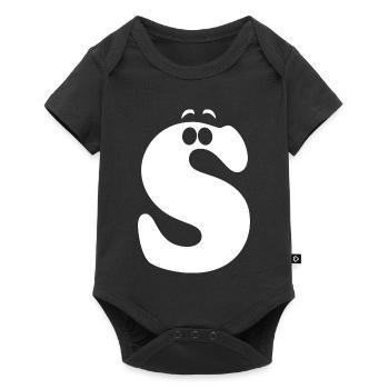 Large S Style Print | Letter S funny S logo - Baby Premium short-sleeve bodysuit - black - Front