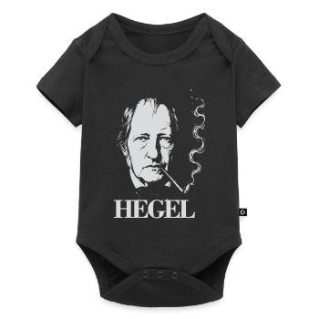 Hegel-Porträt - Baby Premium Kurzarmbody - Schwarz - Vorne