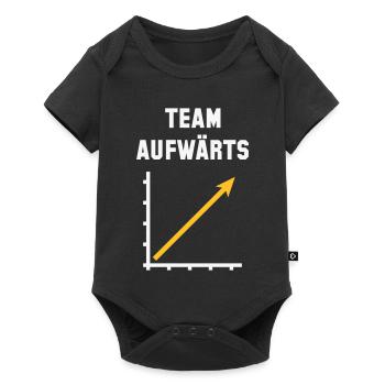 Team Aufwärts (Erfolg / Fortschritt / NEG Gold 2C) - Baby Premium Kurzarmbody - Schwarz - Vorne