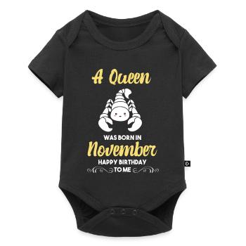 Sternzeichen Skorpion - Baby Premium Kurzarmbody - Schwarz - Vorne