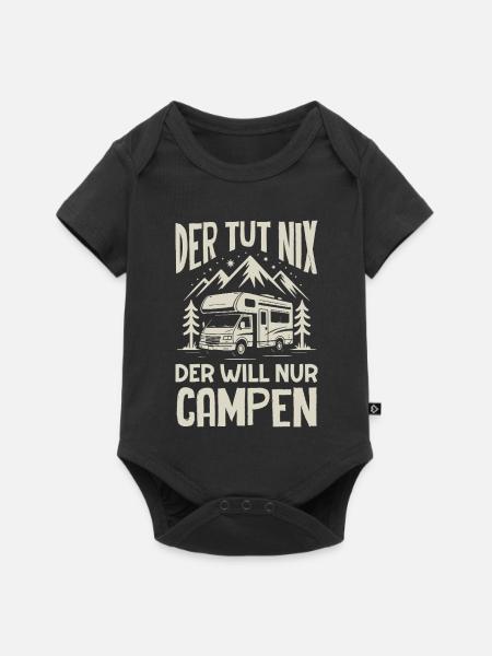 Camping Wohnmobil Camper Spruch Geschenk - Baby Premium Kurzarmbody - Schwarz