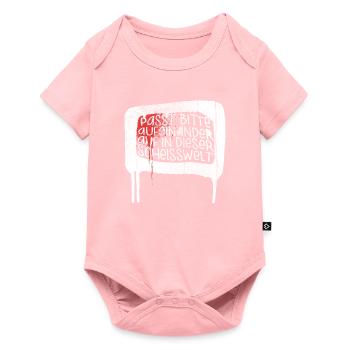 Please watch each other in this fucking world - Baby Premium short-sleeve bodysuit - rose - Front