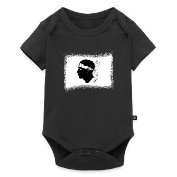 Corsica Flag Corsica Flag Corsica Corsica - Baby Premium short-sleeve bodysuit - black - Front