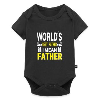 Weltweit bester Farter Mid-Range Dad- Funny Dads - Baby Premium Kurzarmbody - Schwarz - Vorne