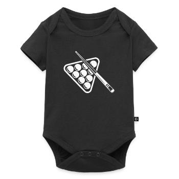 Billard Cue Boules de billard Joueurs de billard - Body à manches courtes Premium Bébé - noir - Devant