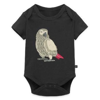 Grey parrot - Baby Premium short-sleeve bodysuit - black - Front