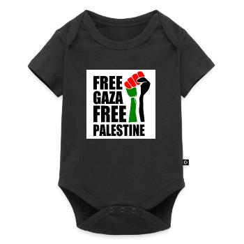 Free gaza Free palestine - Body à manches courtes Premium Bébé - noir - Devant
