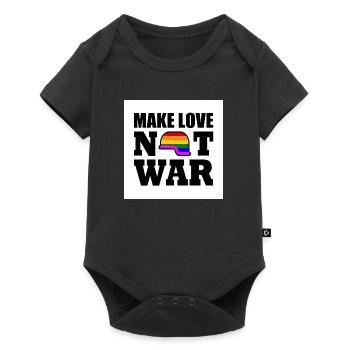 Make love not war - Baby Premium short-sleeve bodysuit - black - Front