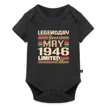 Mai 1946 Mai - Jubilé Mai 1946 - Body à manches courtes Premium Bébé - noir - Devant